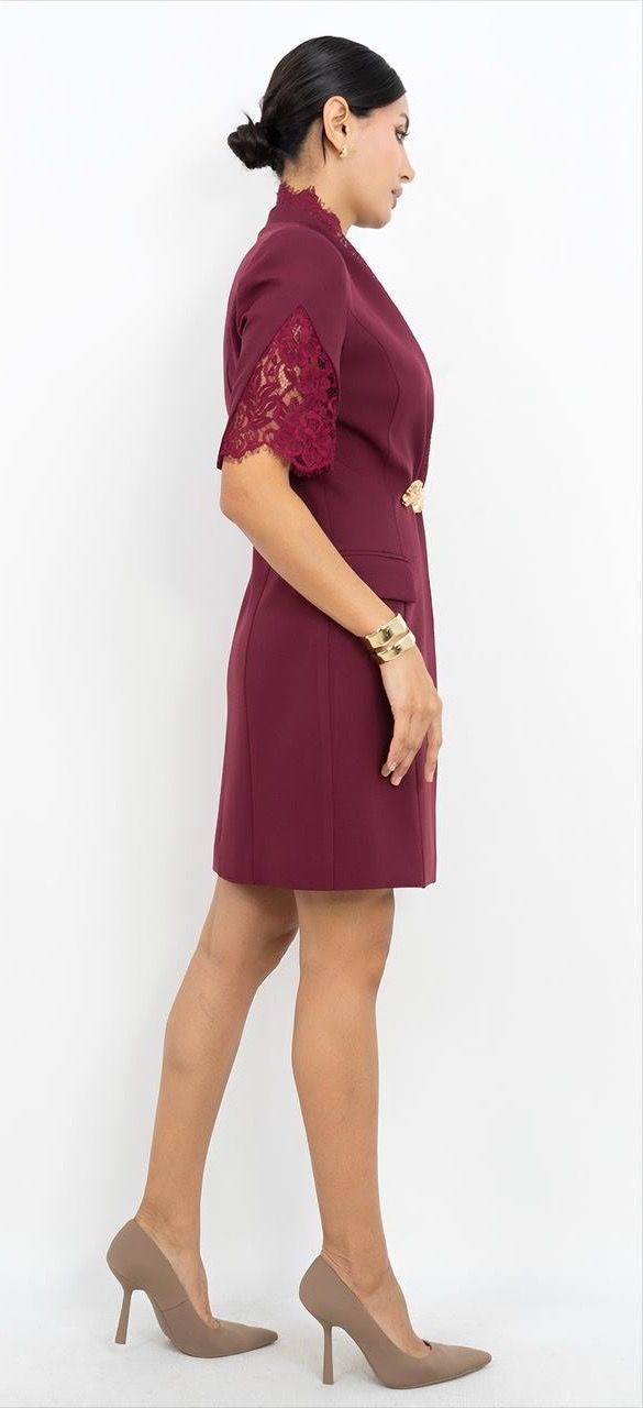 Dantel Detaylı Mini Elbise 6