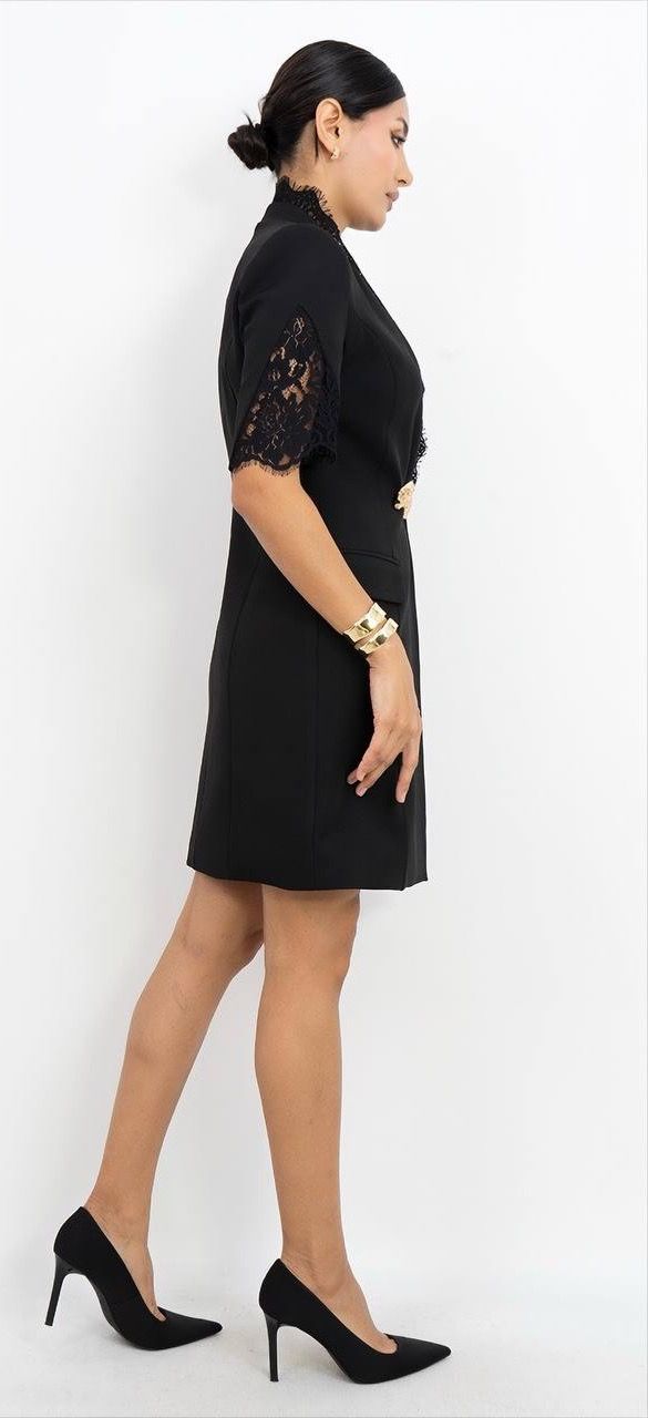 Dantel Detaylı Mini Elbise 8