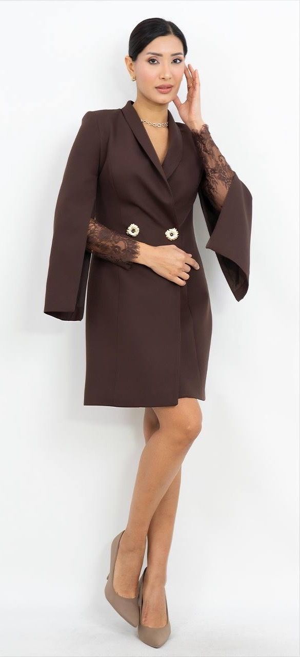 Dantel Detaylı Mini Elbise