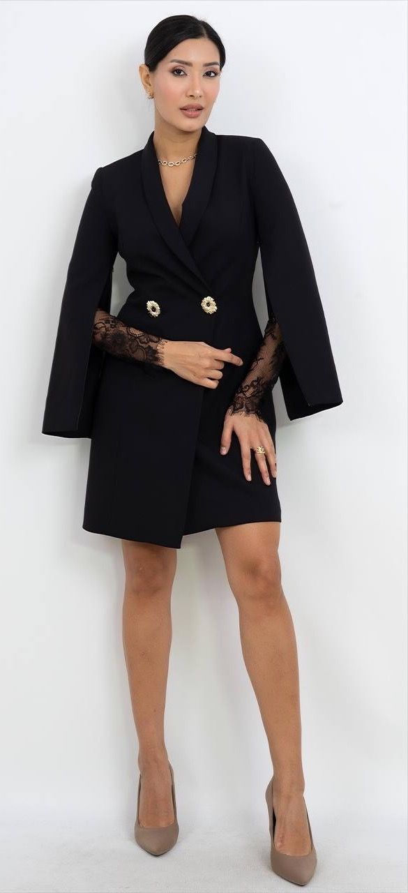 Dantel Detaylı Mini Elbise 2