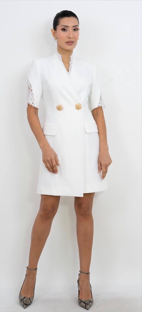 Dantel Detaylı Mini Elbise