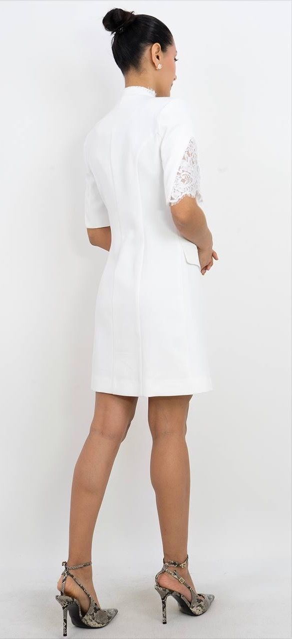 Dantel Detaylı Mini Elbise 3