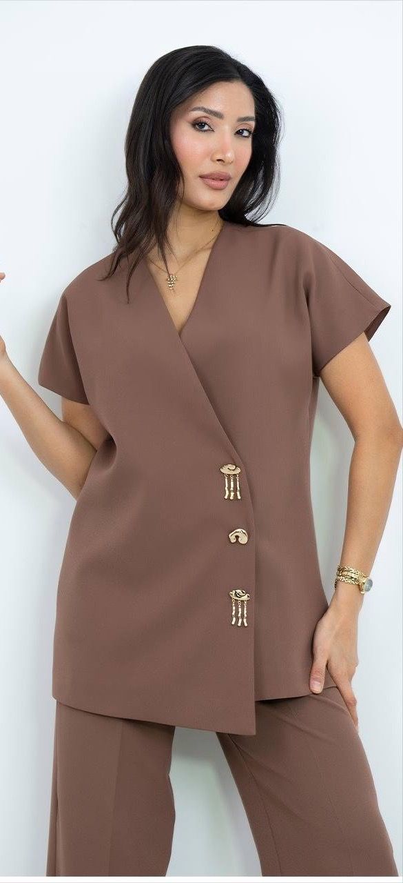 Düğme Detaylı Takım Elbise 2
