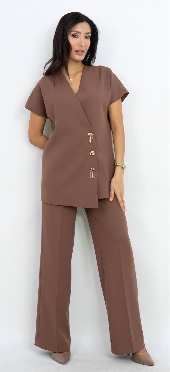 Düğme Detaylı Takım Elbise 3