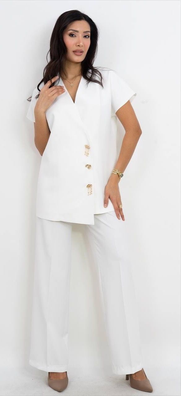 Düğme Detaylı Takım Elbise 9