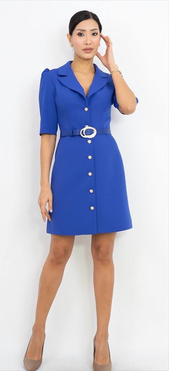 Kemer Detaylı Mini Elbise 6