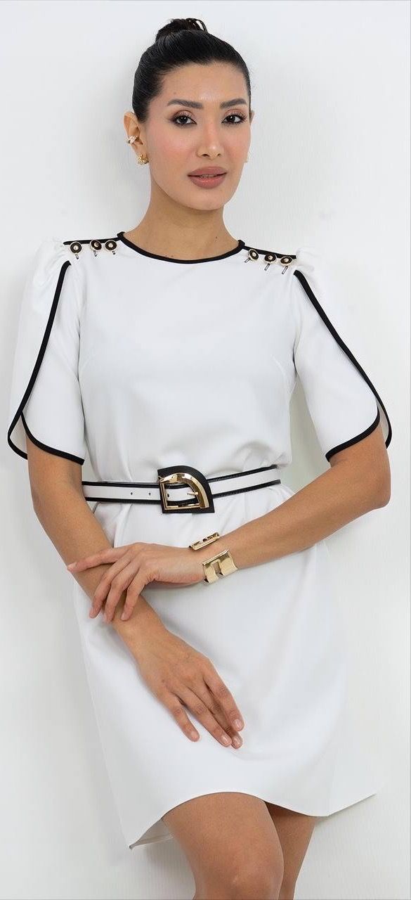 Kemer Detaylı Mini Elbise 4