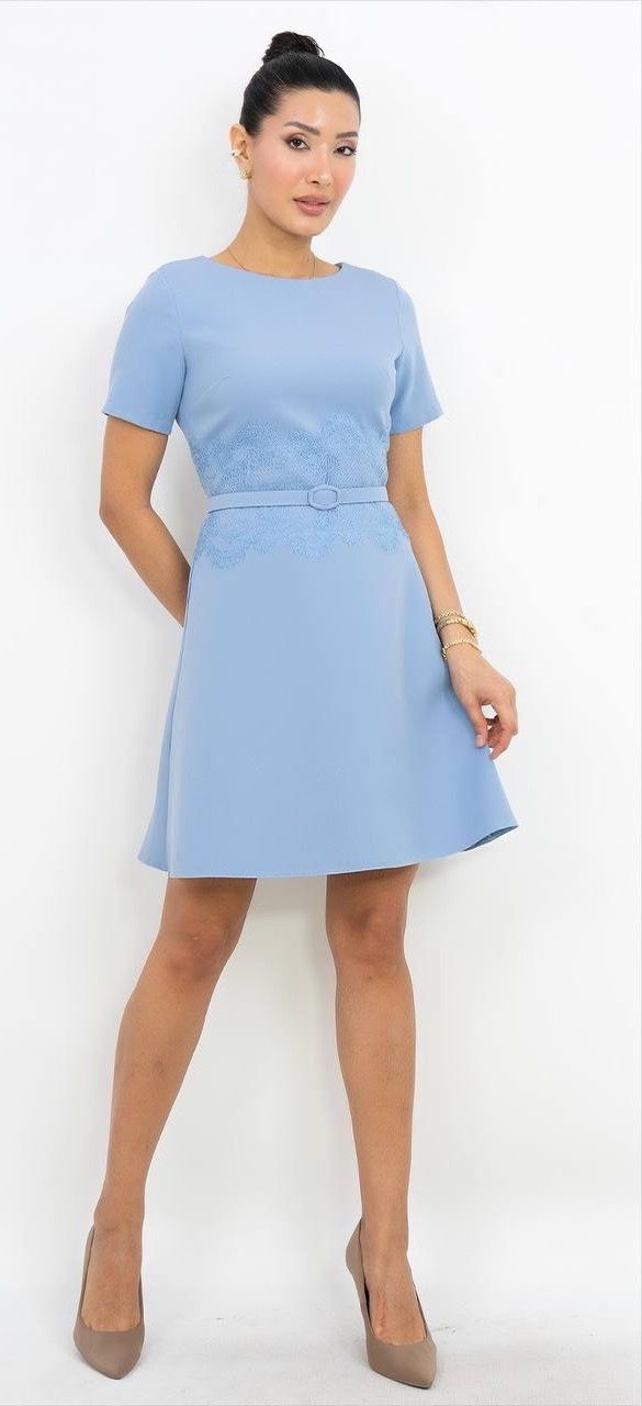 Kemer Detaylı Mini Elbise 4