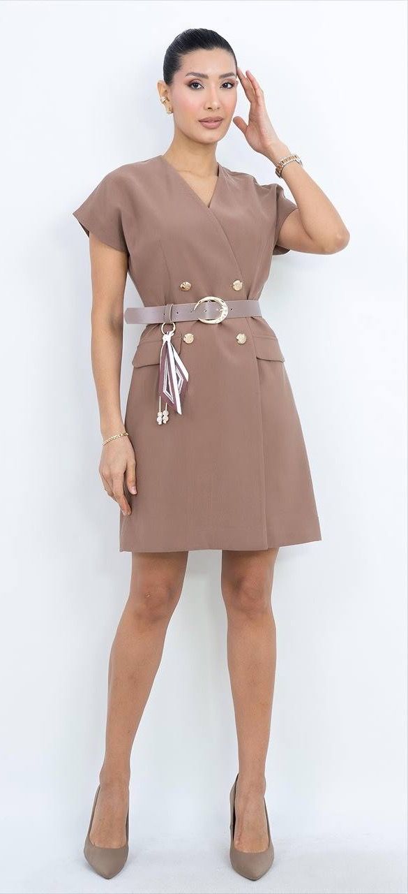 Kemer Detaylı Mini Elbise 3