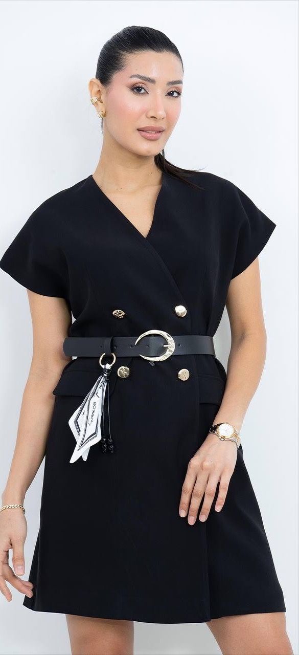 Kemer Detaylı Mini Elbise 8