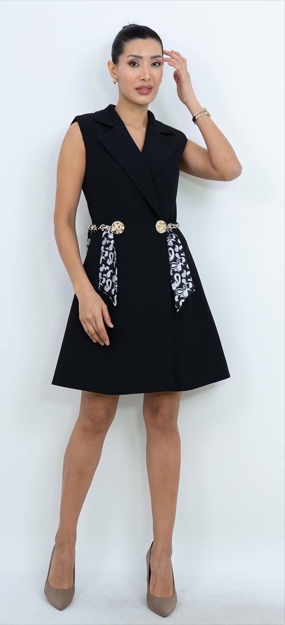 Kemer Detaylı Mini Elbise 2