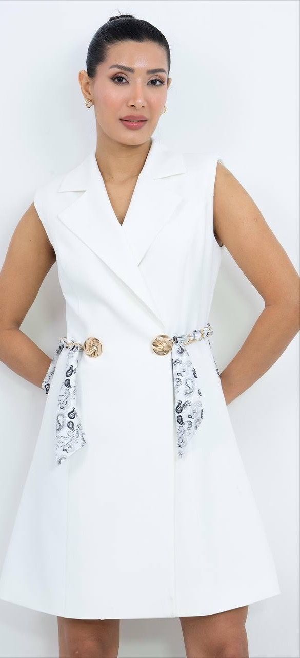 Kemer Detaylı Mini Elbise 4