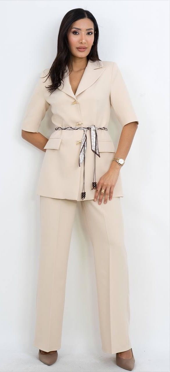 Kemer Detaylı Takım Elbise 5