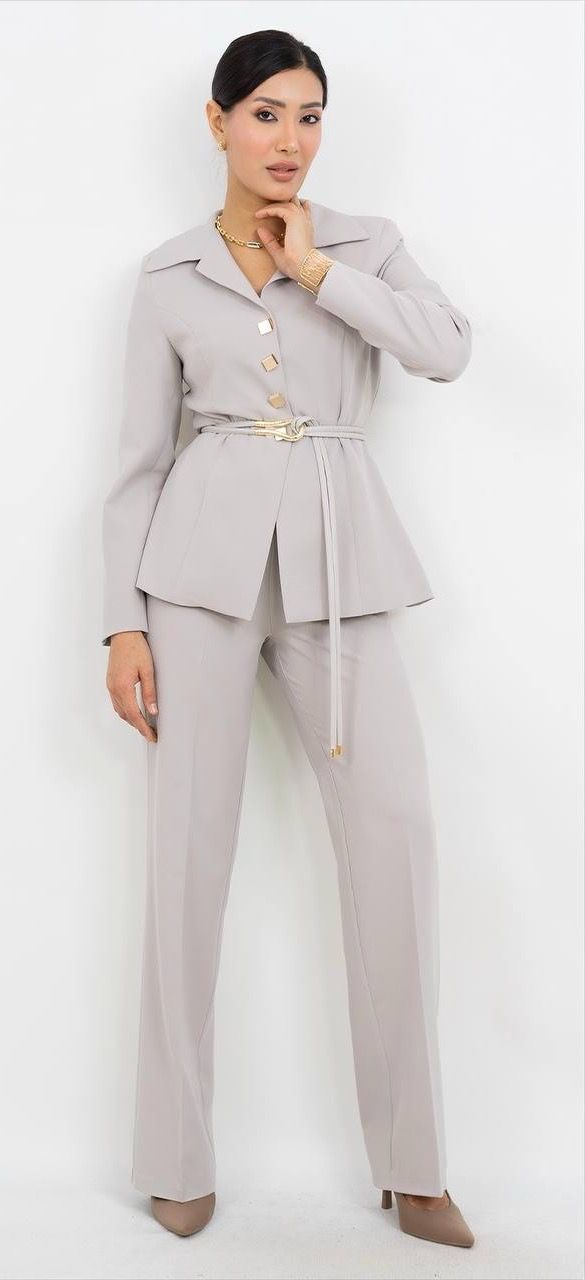 Kemer Detaylı Takım Elbise