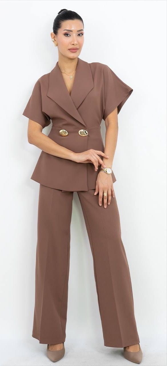 Kemer Detaylı V Yaka Takım Elbise 3