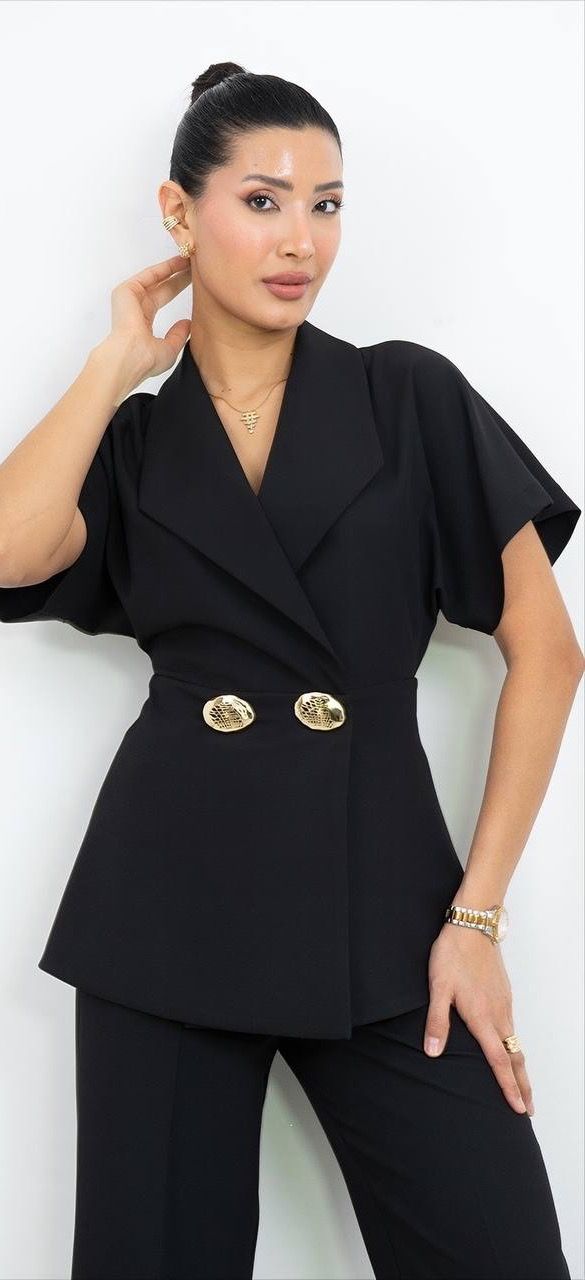 Kemer Detaylı V Yaka Takım Elbise 5