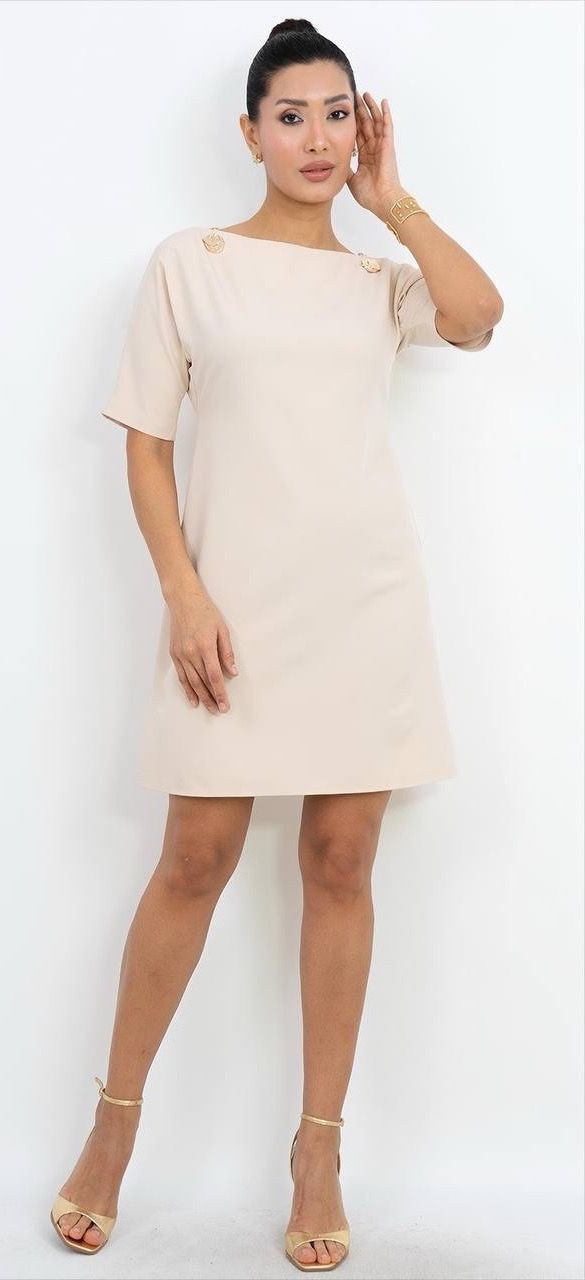 Kısa Kollu Mini Elbise 3