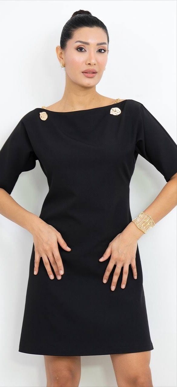 Kısa Kollu Mini Elbise 4