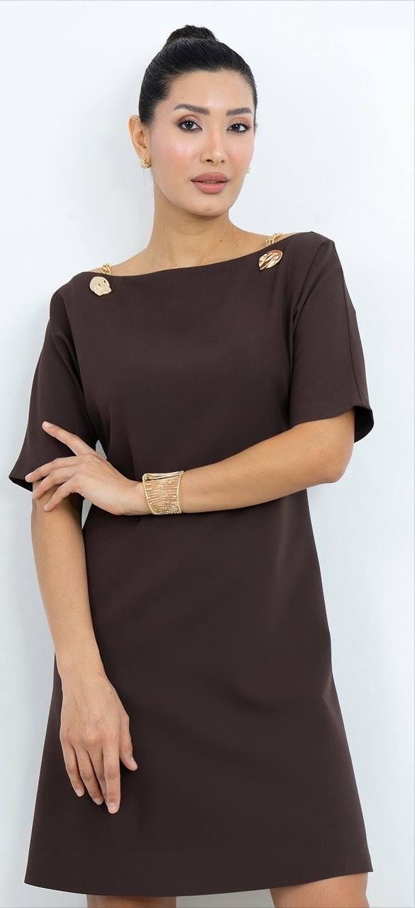 Kısa Kollu Mini Elbise 5