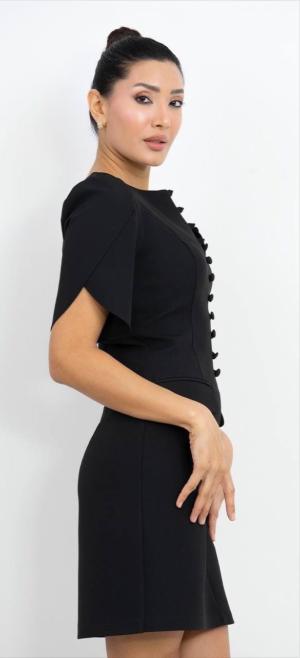 Kısa Kollu Mini Elbise 6