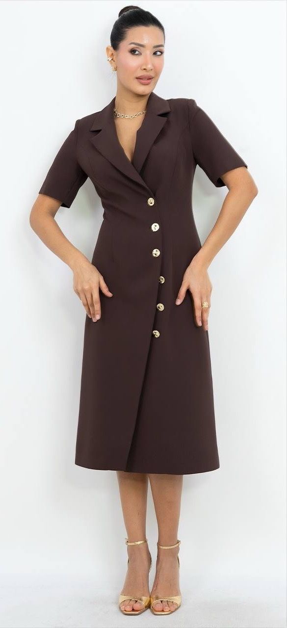 Kısa Kollu Uzun Elbise