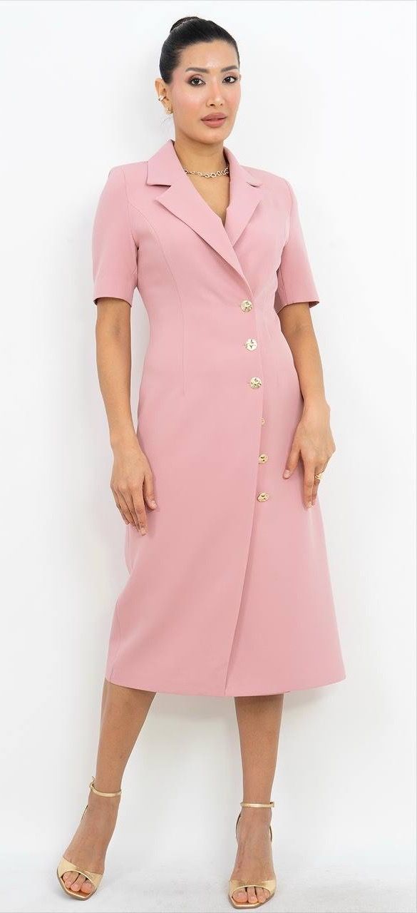 Kısa Kollu Uzun Elbise 5