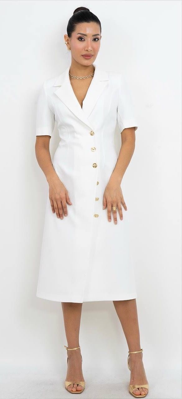 Kısa Kollu Uzun Elbise 6