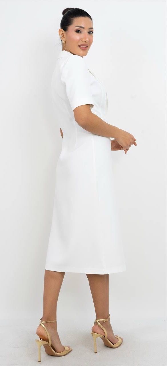 Kısa Kollu Uzun Elbise 7