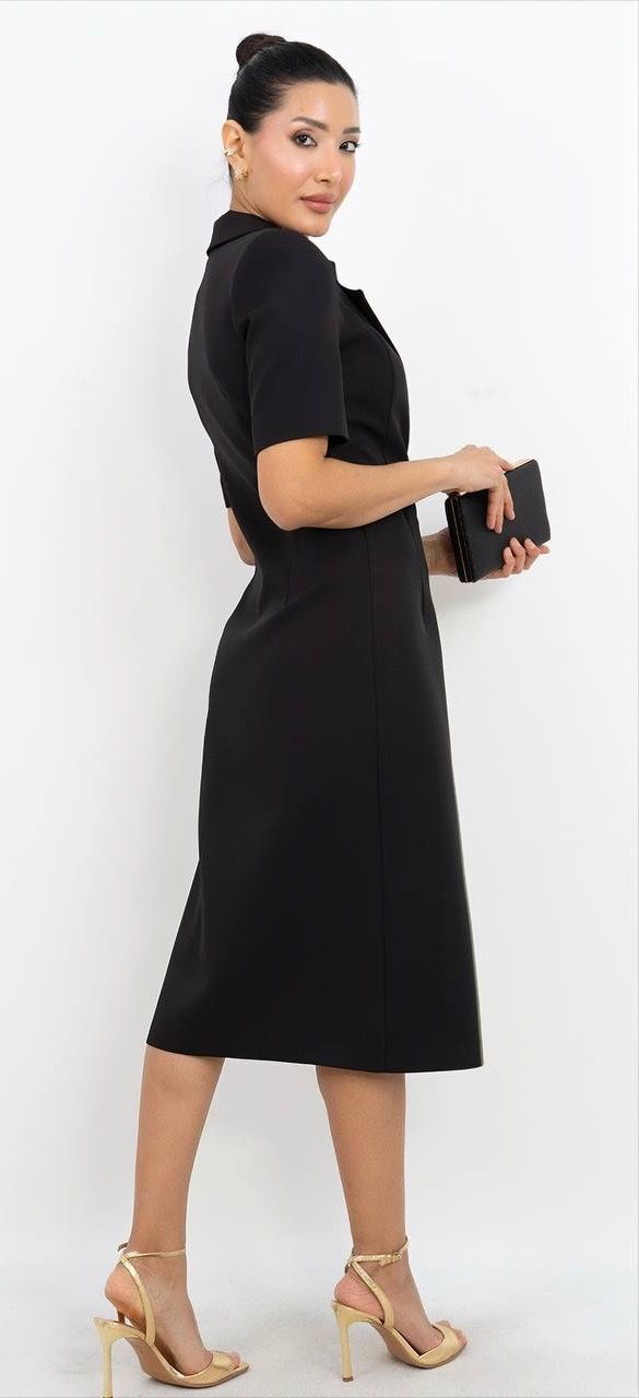 Kısa Kollu Uzun Elbise 9