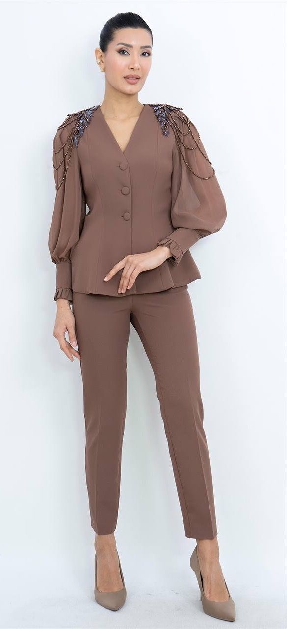 Tül Detaylı Takım Elbise 3