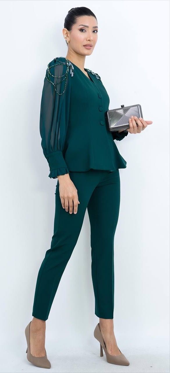 Tül Detaylı Takım Elbise 6