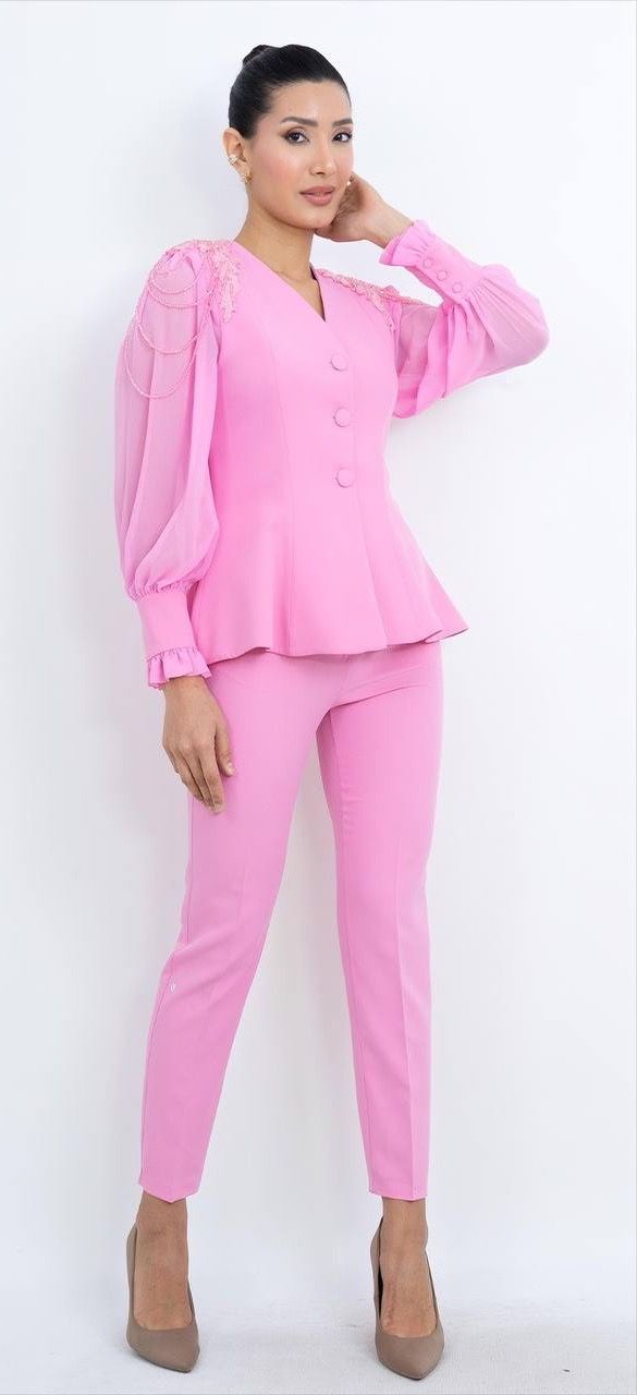 Tül Detaylı Takım Elbise 7